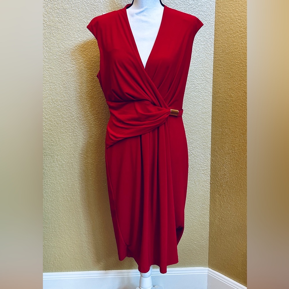 Ellen Tracy Red Cocktail Dress